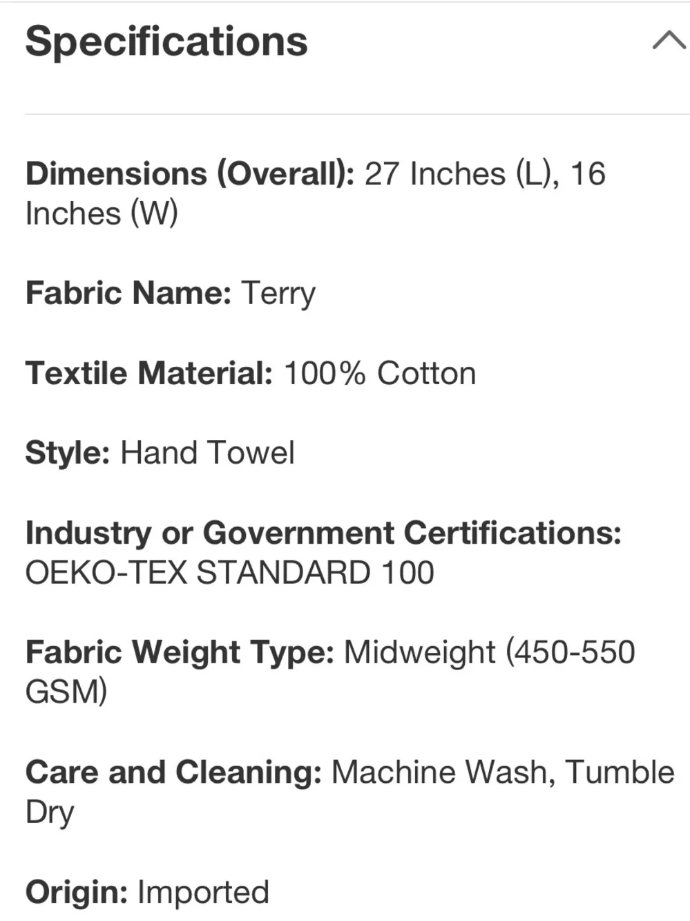 HEARTH & HAND NWT Hand Towel Tan/Cream
